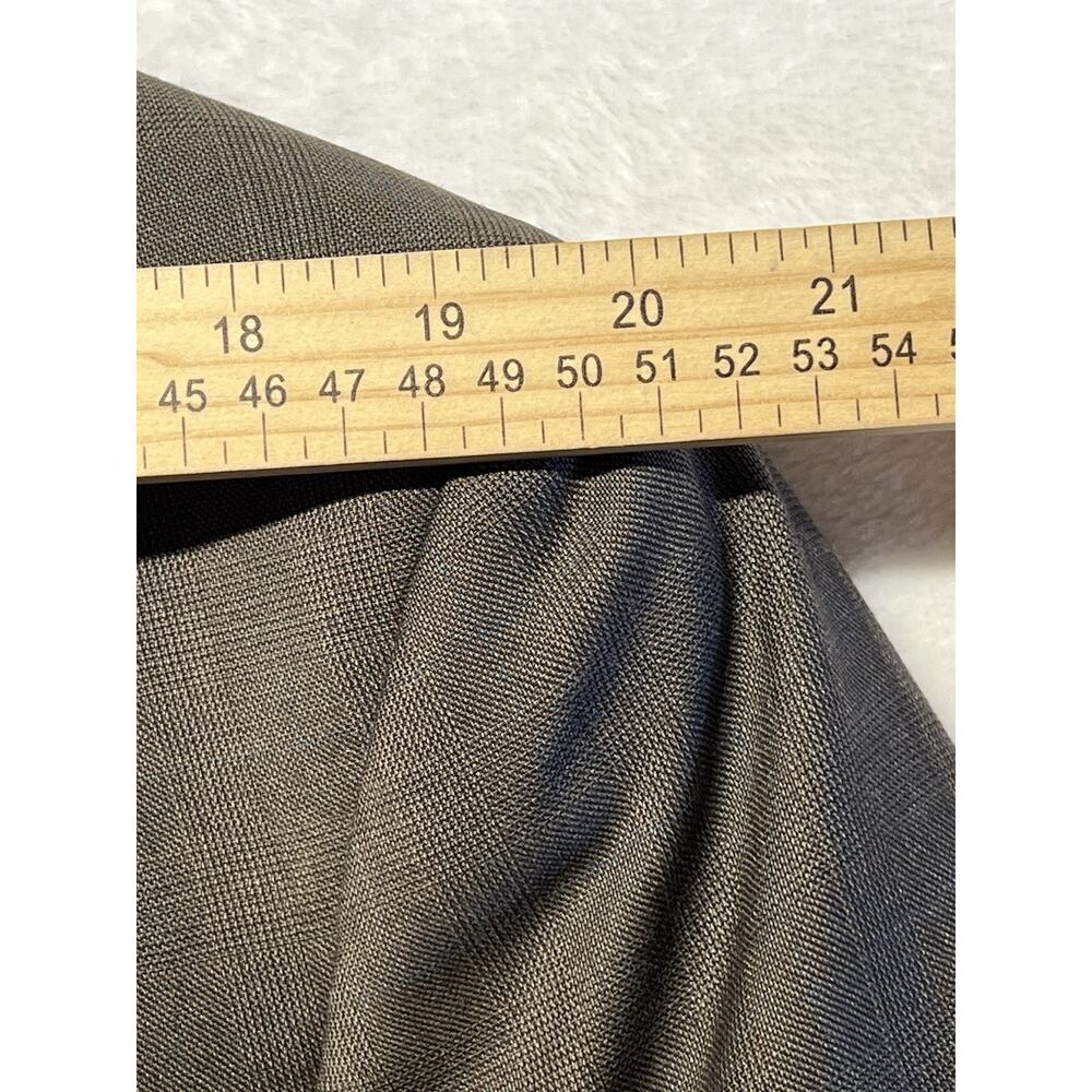Vtg Hart Schaffner Marx 44-46L 38x30 Taupe Gray Blue Glen Plaid Classic Suit - Picture 12 of 16